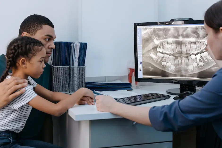 Looking at a tooth Xray