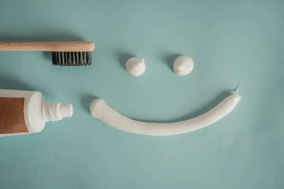 Happy face with toothpaste