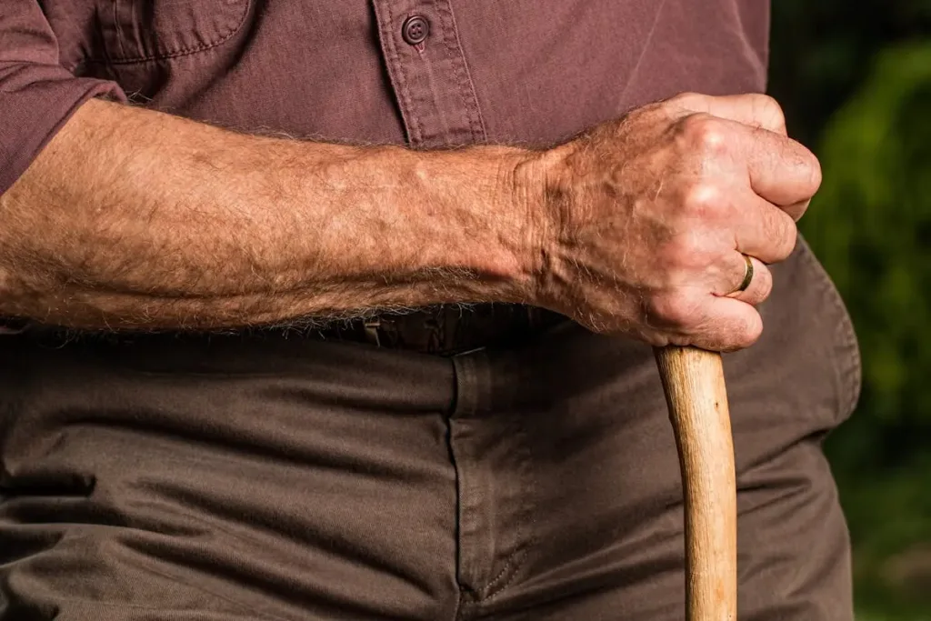 Old man with cane